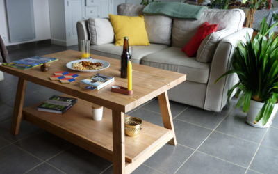 Table basse en merisier