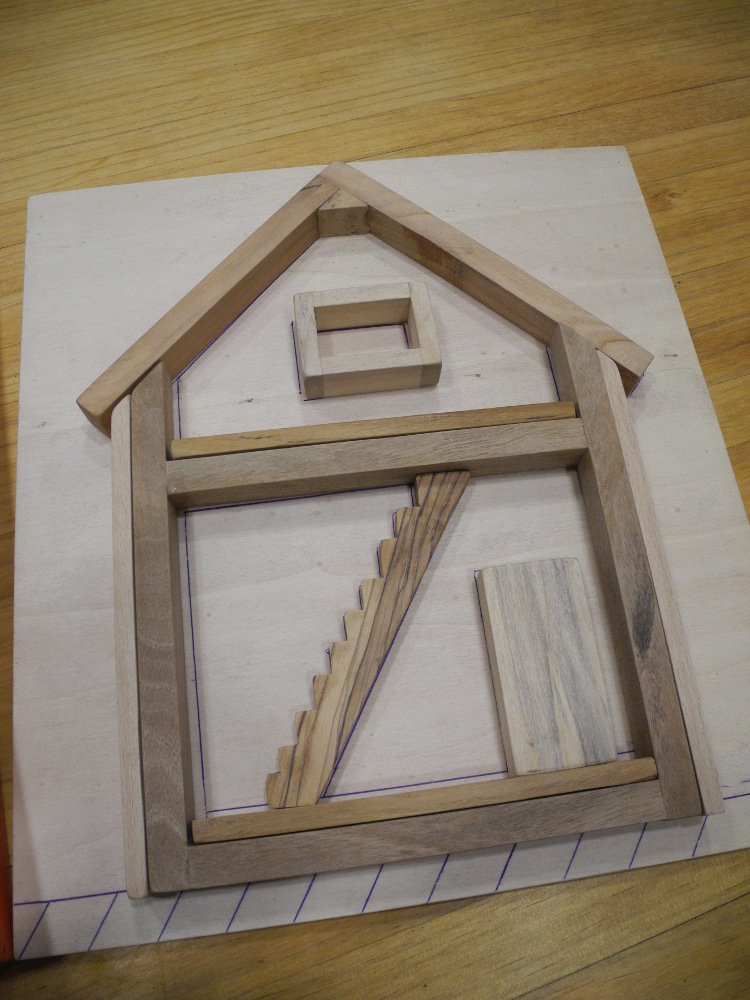 Maquette Maison en bois meuble
